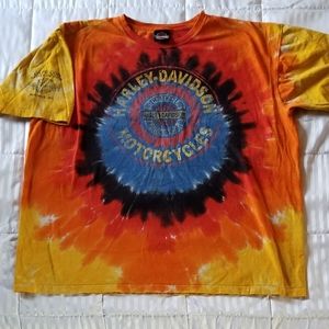 Harley Davidson tie dye t shirt